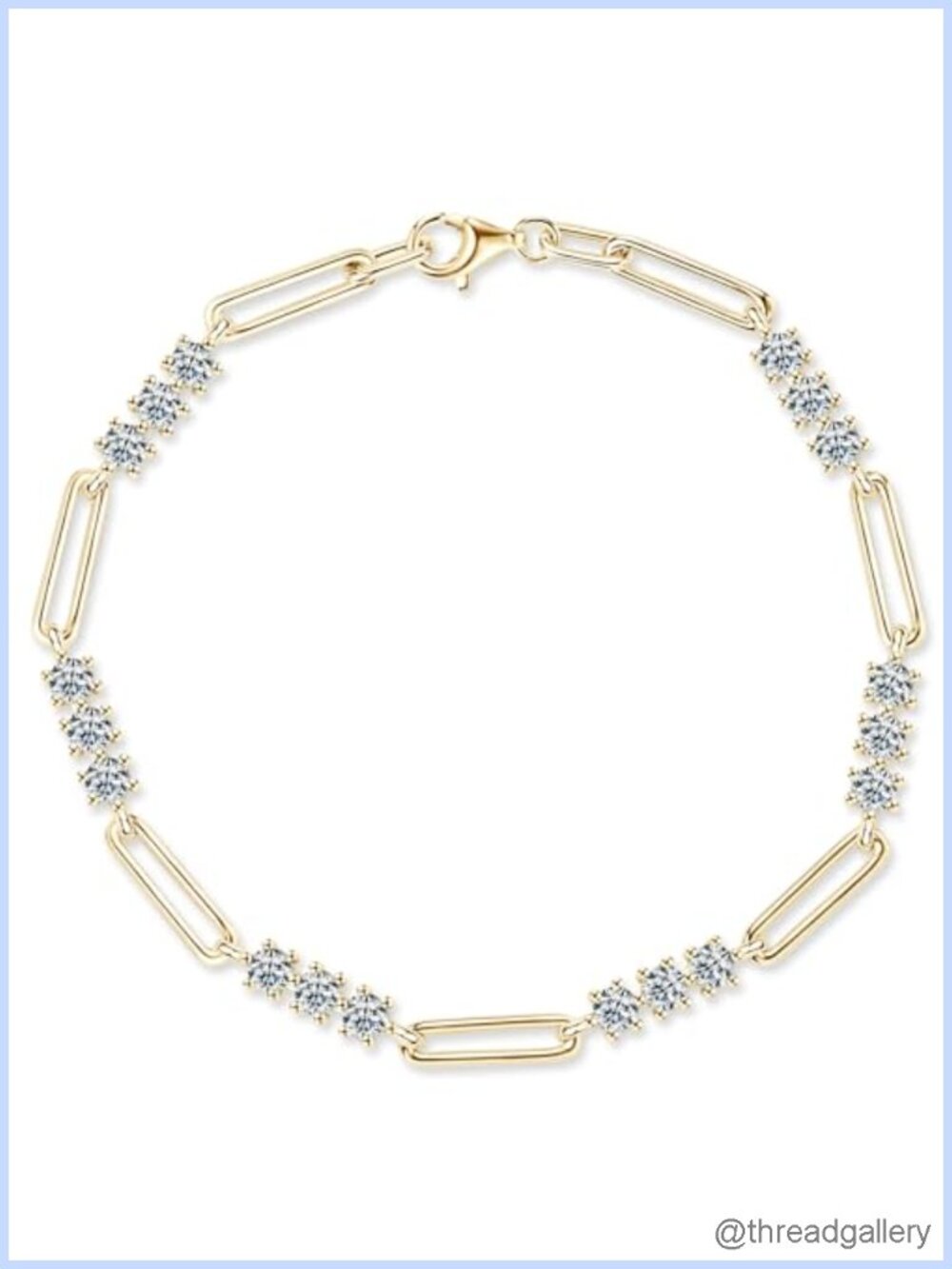 Moissanite Tennis Bracelet 925 Sterling Silver 1.8cttw Lobster Clasp